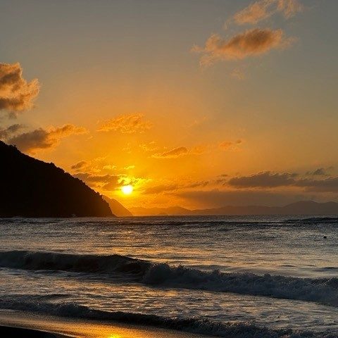 Beach at sunset