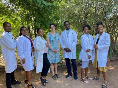 In Botswana, Monica Ponder worked with the Chobe Research Institute Lab staff in their work studying how bacterial diseases transmitted by food can spread diarrheal diseases. Photo courtesy of Monica Ponder.